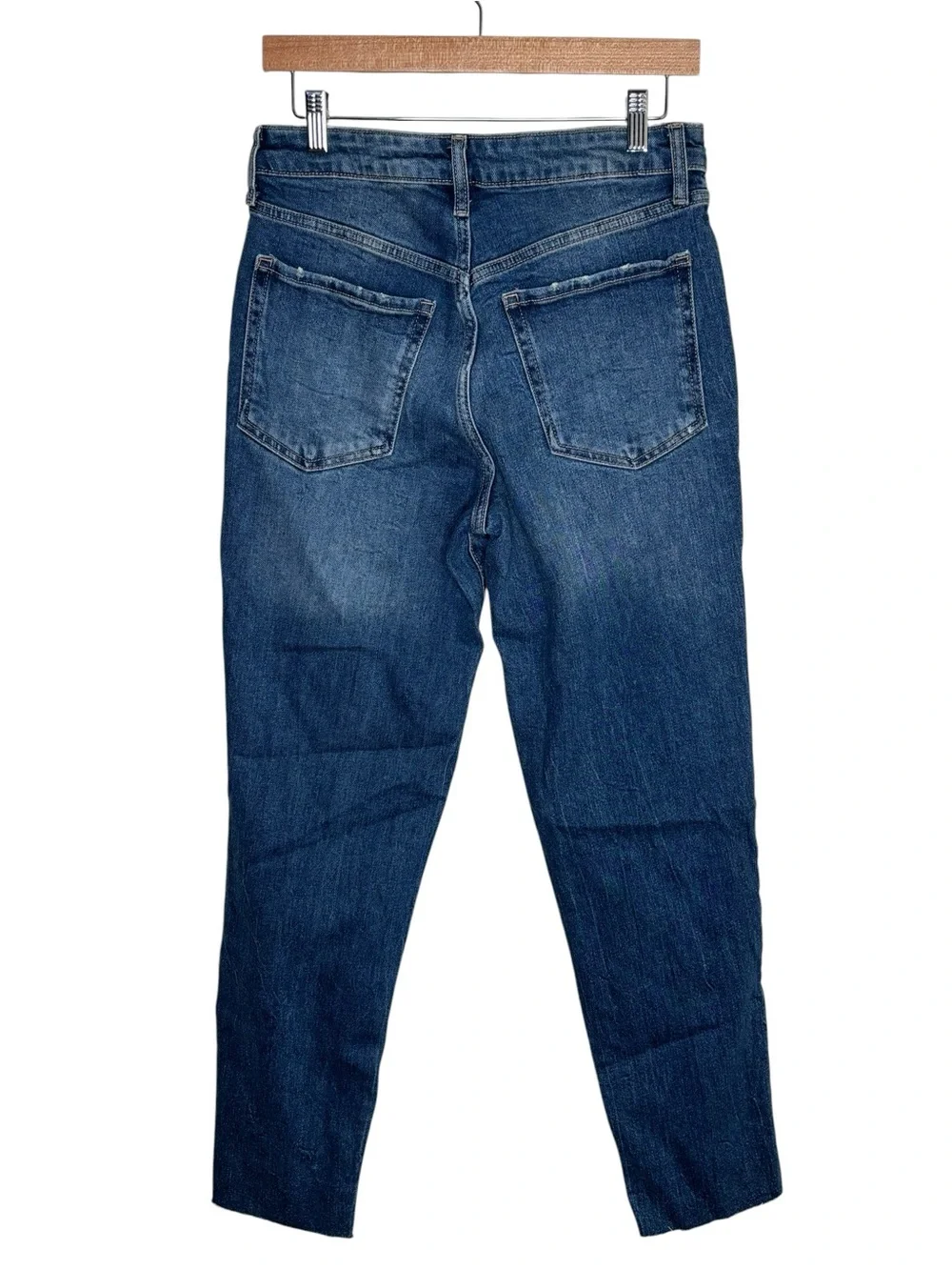NWT Old Navy jeans O.G. straight leg distressed high rise ankle length size 6